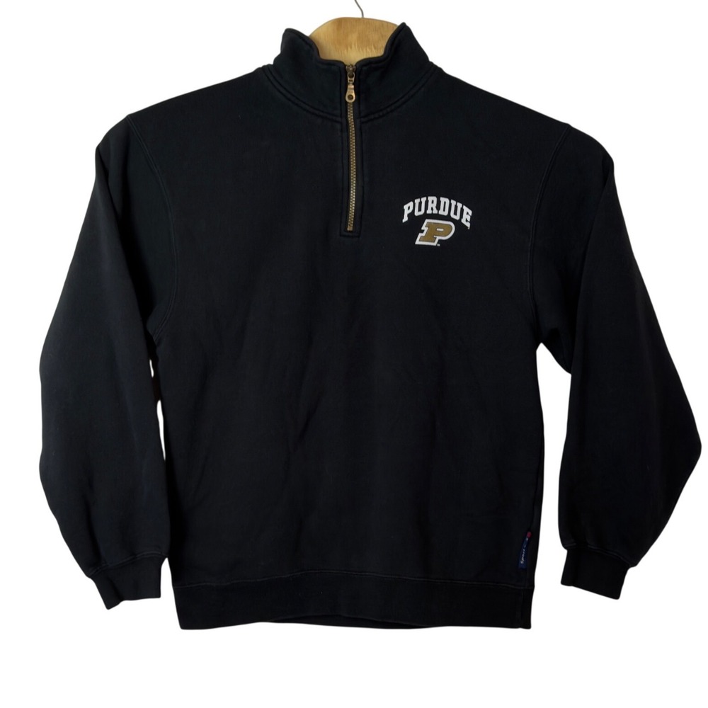Sport Tek Purdue University Boilermakers 1/4 Zip Pullover Size S Collegiate